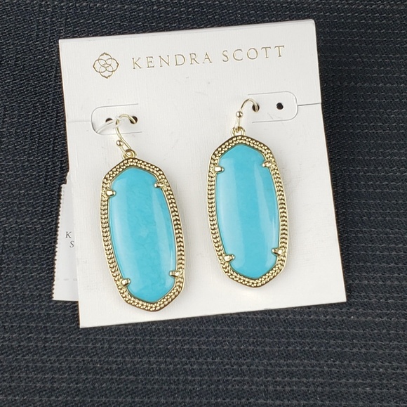 Kendra Scott Jewelry - Kendra Scott Elle Turquoise and Gold Earrings